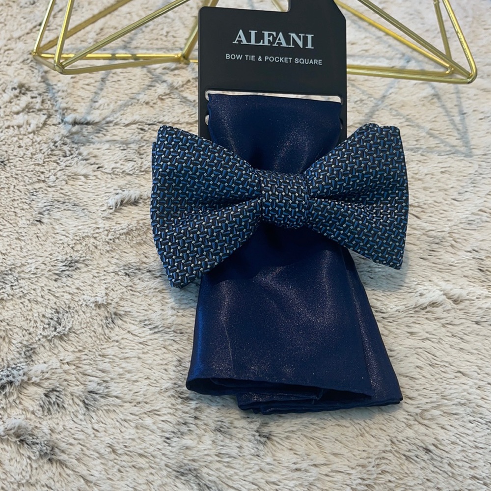 ALFANI - bow tie & pocket square - a cool …